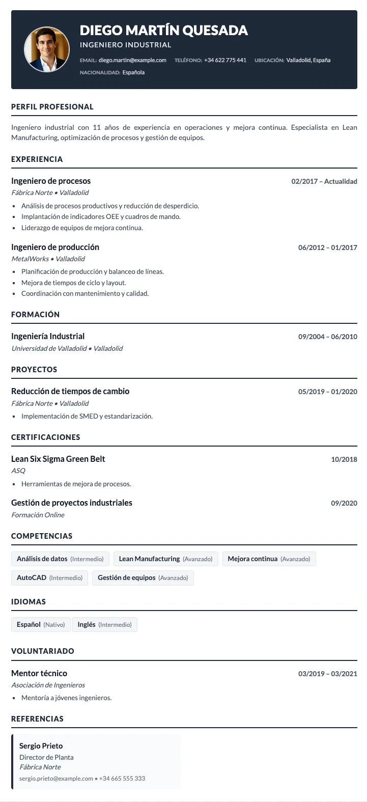 Moderno de una columna