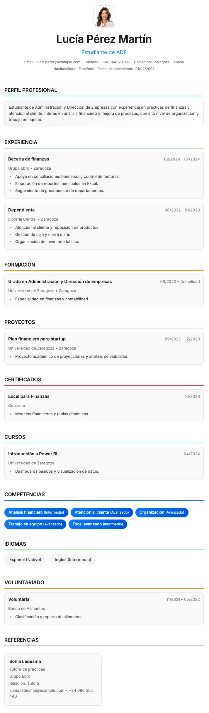 Estudiante / prácticas