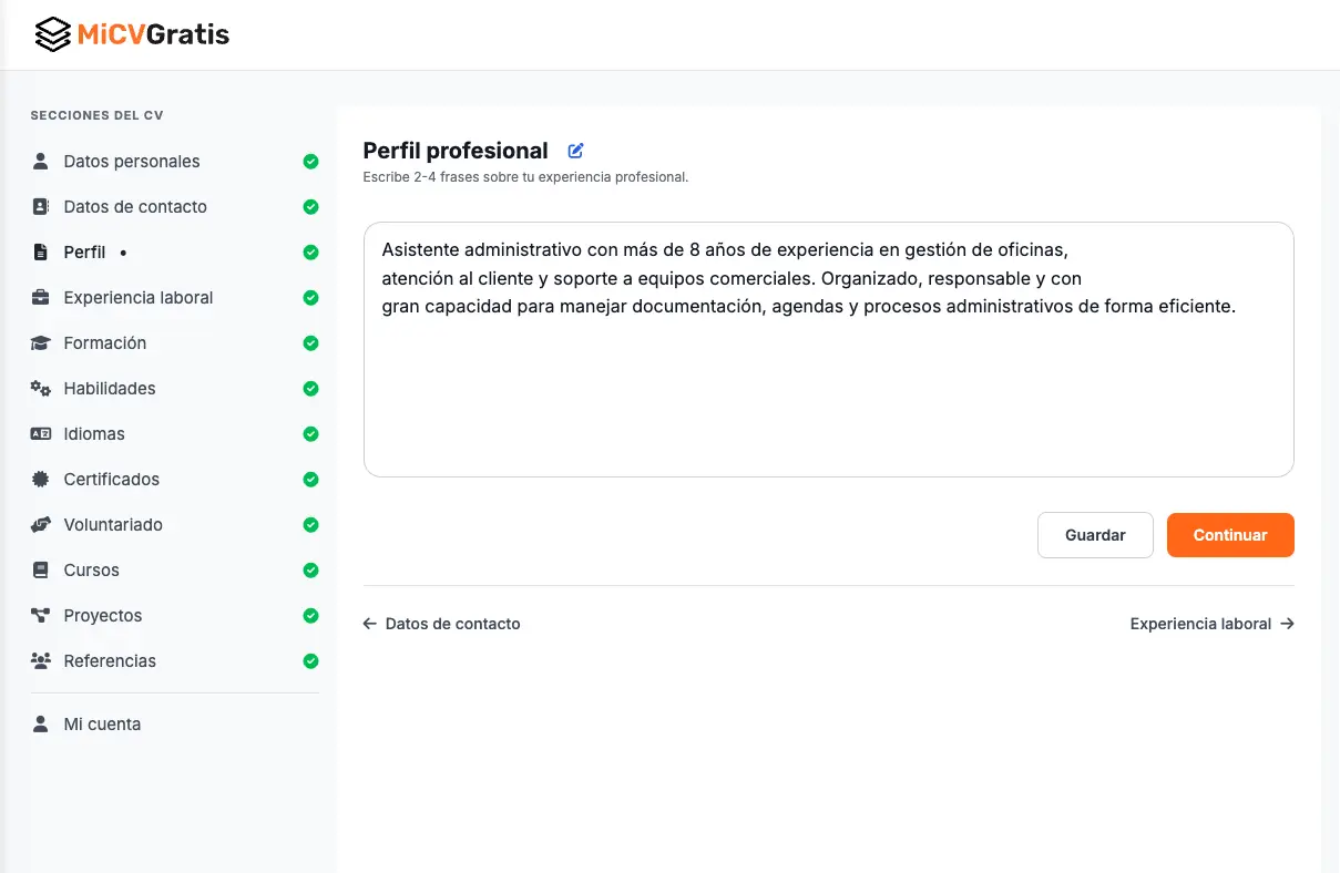 Información personal